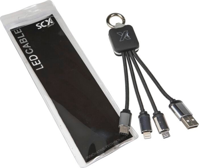 SCX Design 3-in-1 Latauskaapeli, Neliö - Image 4