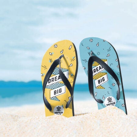 Rantasandaalit Täysväripainatuksella