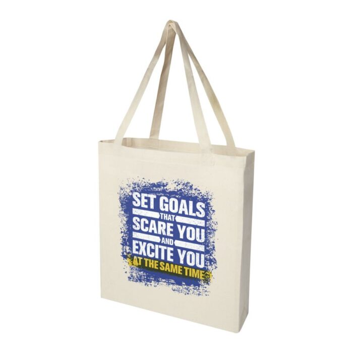 Kauppakassi Kierrätetystä Puuvillasta Pohjalevikkeellä - Image 6