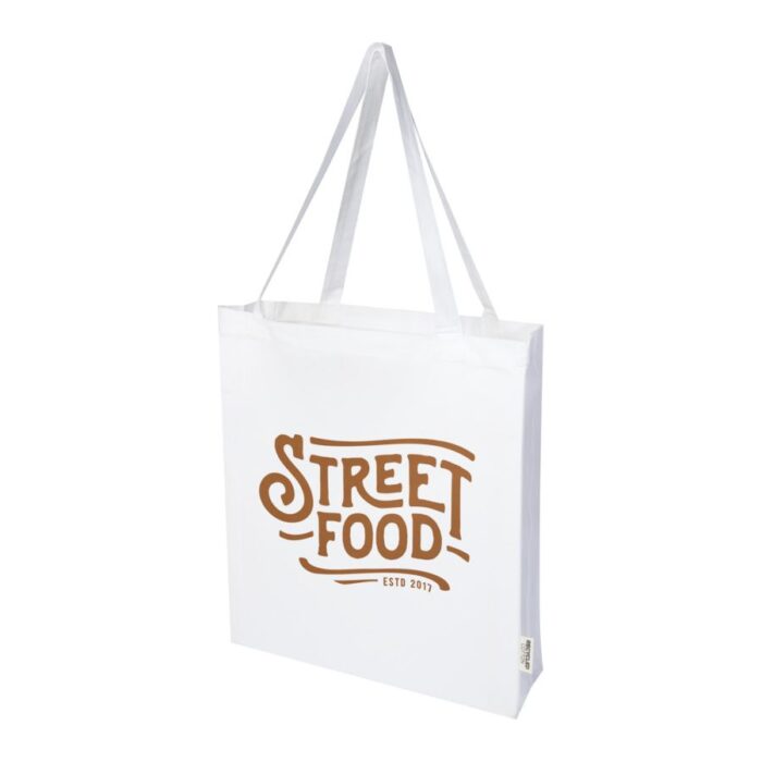 Kauppakassi Kierrätetystä Puuvillasta Pohjalevikkeellä - Image 5